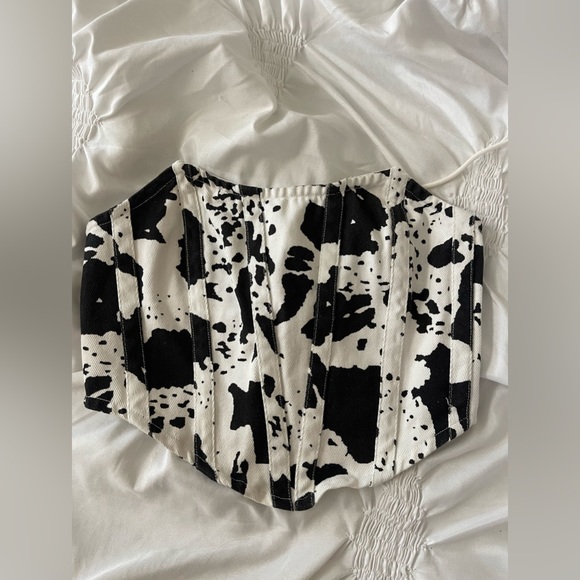 Tops - Cow print corset top